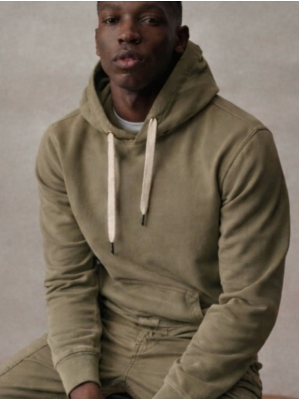 Buck Mason Olive Green Hoodie